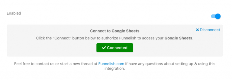 Connect Google Sheets